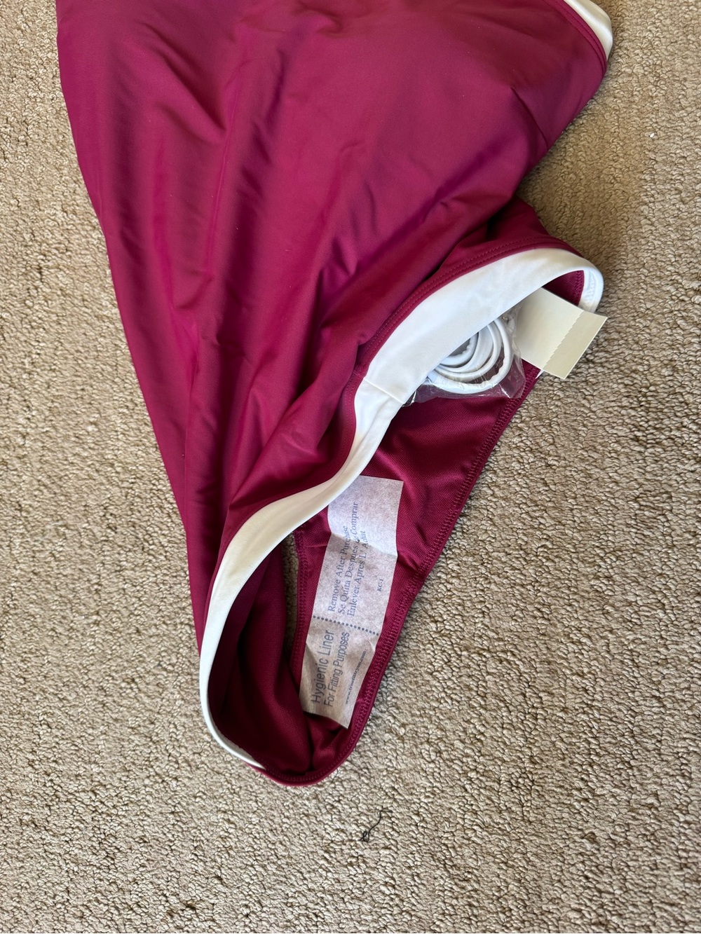 BRAND NEW! A&F - Strapless Plum One-Piece Swimsuit - Picture 3 of 4
